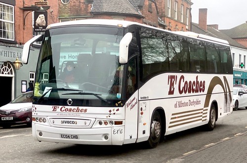 EC04 CHD ‘E’ Coaches, Alfreton, Derbyshire. IVECO EuroRider 35 on Dennis Basford’s railsroadsrunways.blogspot.co.uk’