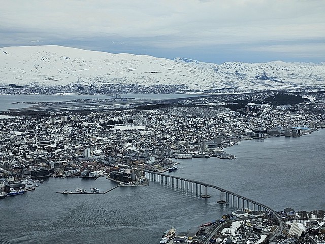 Tromso, Norvège. Vue panoramique depuis le funiculaire