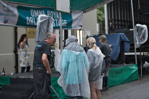 Rain delay at French Quarter Fest 2023. Photo by Michael White.