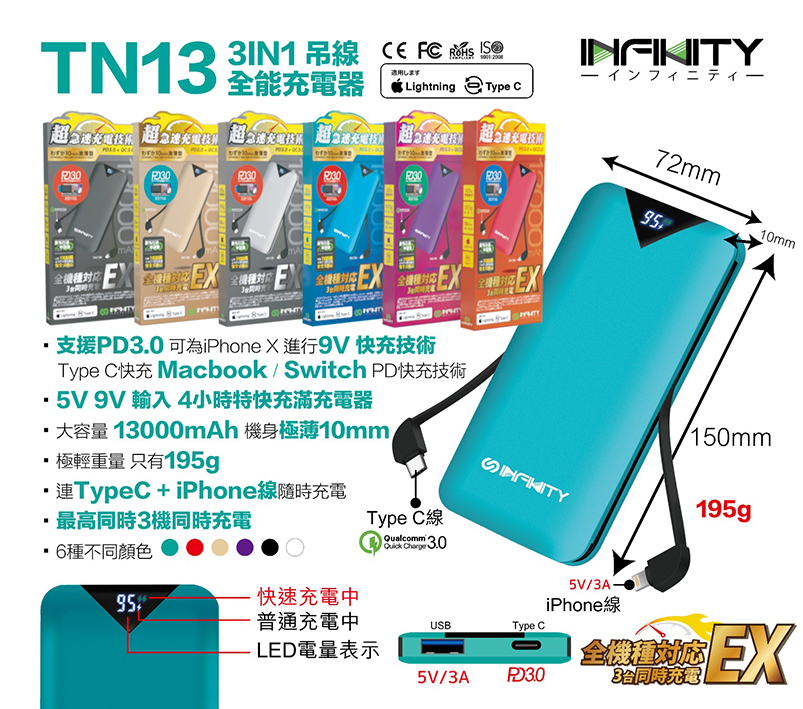 Infinity TN13 13000mAh