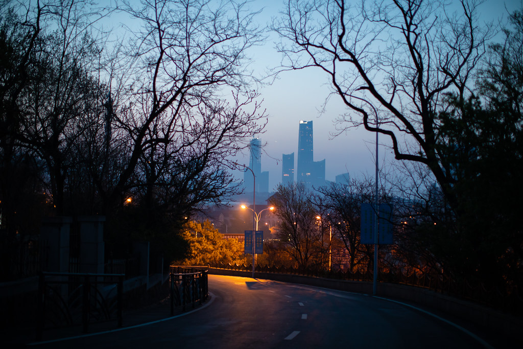 Tsingtao street in dawn