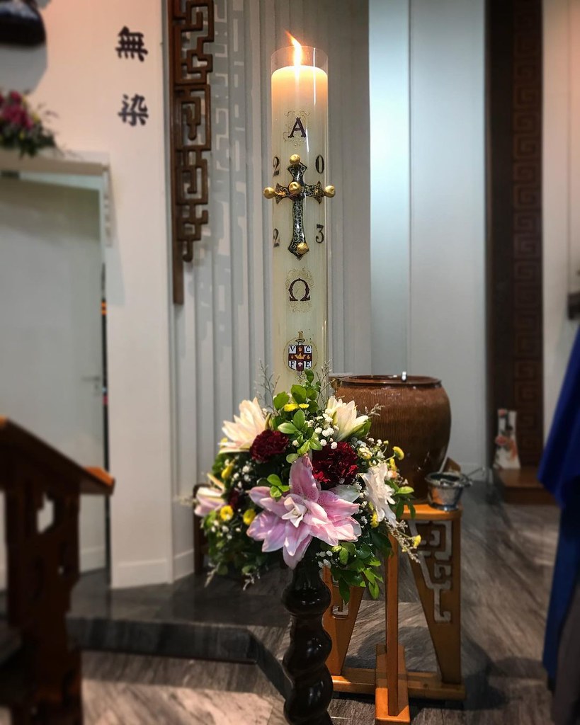 Taiwán - Cirio Pascual en el Moansterio de Taiwán