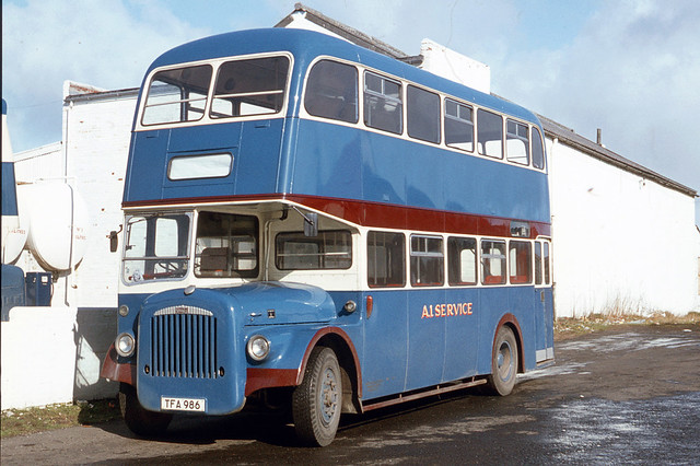 Ayrshire Bus Owners ( A1 Service ) Ltd  / Duff . Ardrossan , Ayrshire , Scotland . TFA986 . Ardrossan Bus Station , Ayrshire , Scotland . . Tuesday morning 21st-March-1978 .
