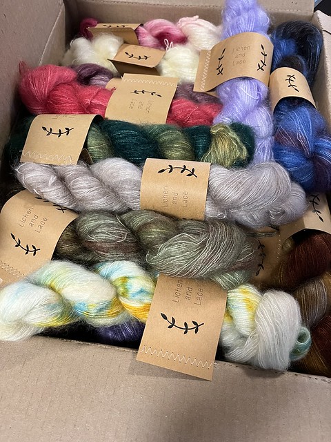 A new shipment of Lichen and Lace of 80/20 Sock and Marsh Mohair has landed in the shop!!!