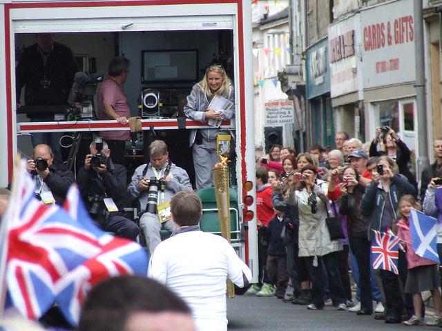 Olympic Torch in Cupar - The World's Press Looks on