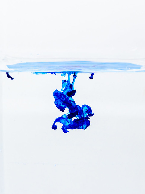 Blue India Ink in Cold Water