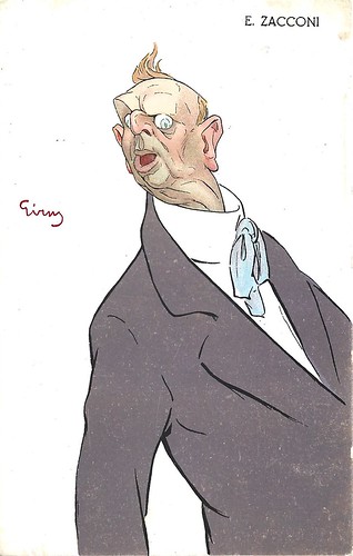 Ermete Zacconi. Caricature by Girus