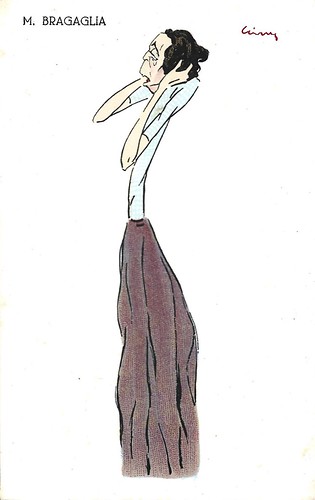 Marinella Bragaglia. Caricature by Girus