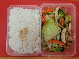 Ginger Vegetarian Stir-Fry and Coconut Rice from Chili Coco Thai Restaurant