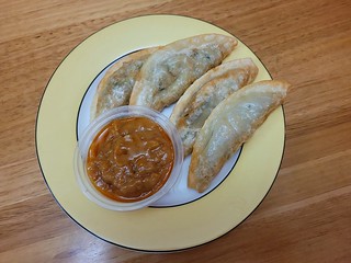 Vegetarian Dumpling with Peanut Sauce from Chili Coco Thai Restaurant