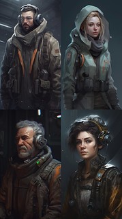 Detailed Character Illustrations, Sci-fi --no text, mockup --seed 777 --ar 9:16 --v 5