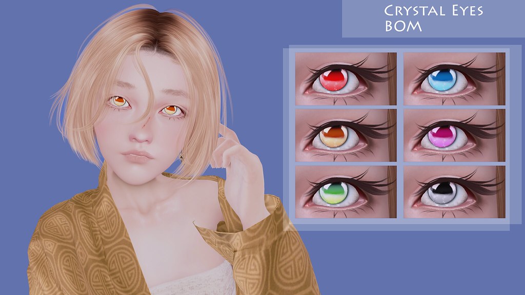 Crystal Eyes BOM 6 colours – 25$L only 2 days