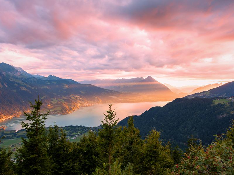 things to do in Jungfrau region - Sunset from Harder Kulm