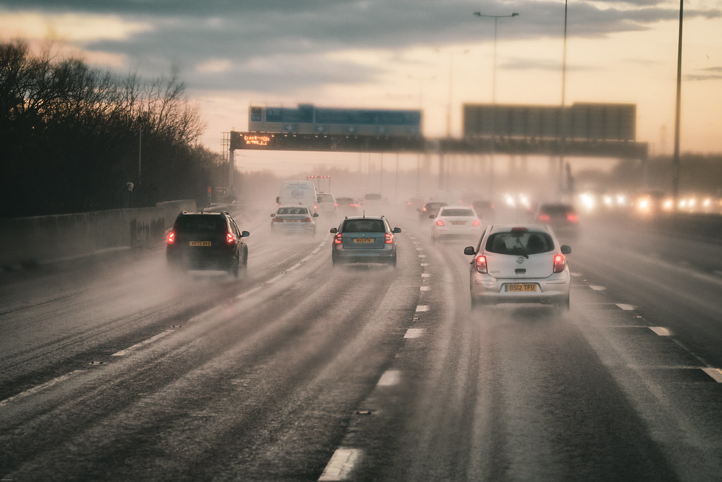 Wet M25 on the way home Explored!