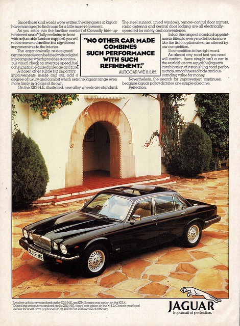 1983 Jaguar XJ2-HE Saloon English Original Magazine Advertisement