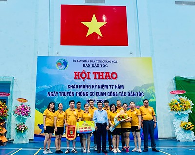 Hội thao chào mừng kỷ niệm 77 năm Ngày truyền thống Cơ quan công tác dân tộc lần thứ X, năm 2023 tại tỉnh Quảng Ngãi