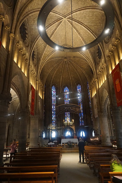 Collégiale royale, Roncevaux : Eglise Santa Maria la Real, vue intérieure de la Nef