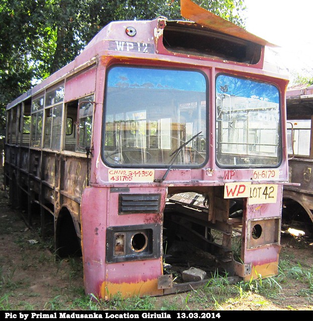 61-8179 Wennappuwa Depot Tata - LP 1210/52 Kesco B type bus at Giriulla in 13.03.2014
