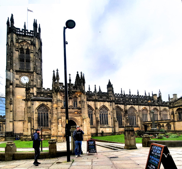 Manchester, cathedral, exterior, south face