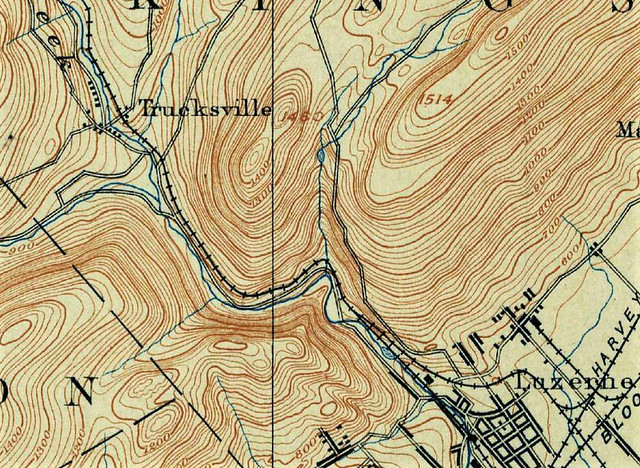 Pittston, PA, 1:62,500 quad, 1893, USGS