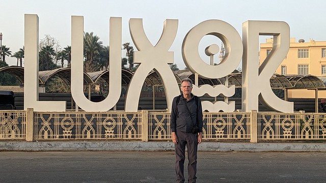 Giant Letter - Early Morning Walk - Luxor, Egypt