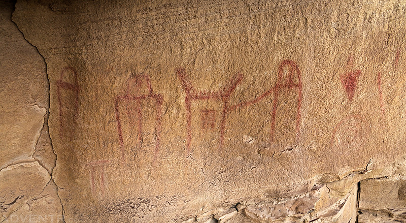 Faded Red Pictographs