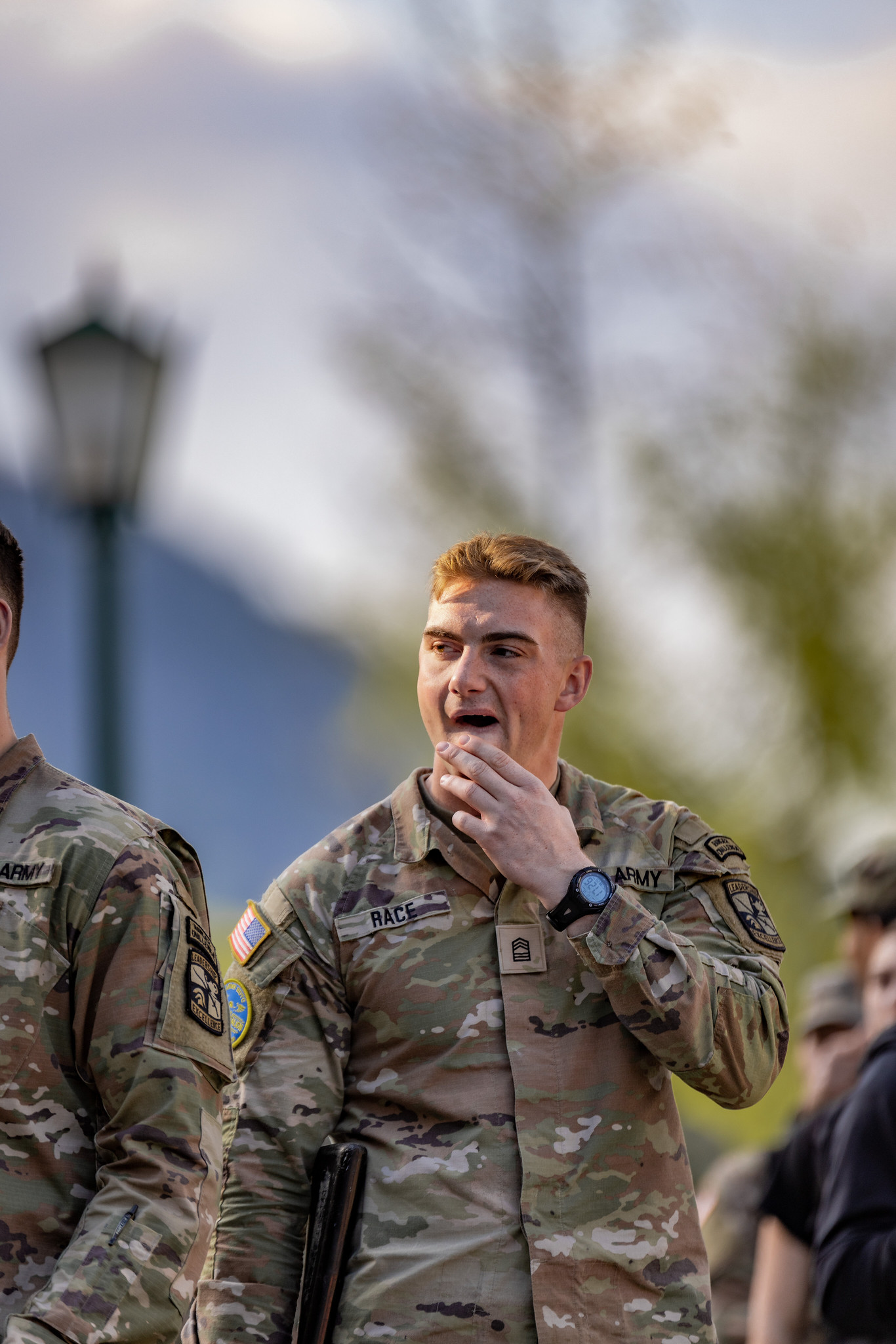 Teams conduct a relay race to determine the order of movement for the 2023 Sandhurst Military Skills Competition hosted at West Point, N.Y., Apr. 24, 2023. (U.S. Army Photo by Cadet Noah Murray)