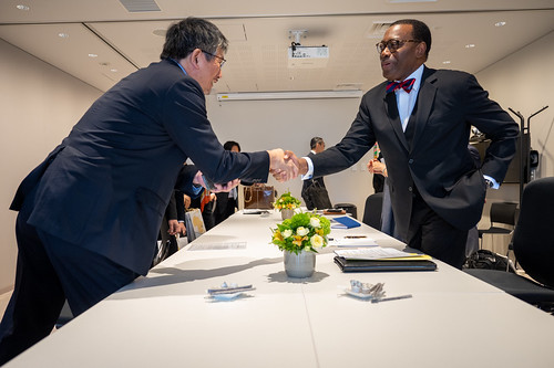 AfDB President's visit to Tokyo:Bilateral Meeting Sasakawa Africa
