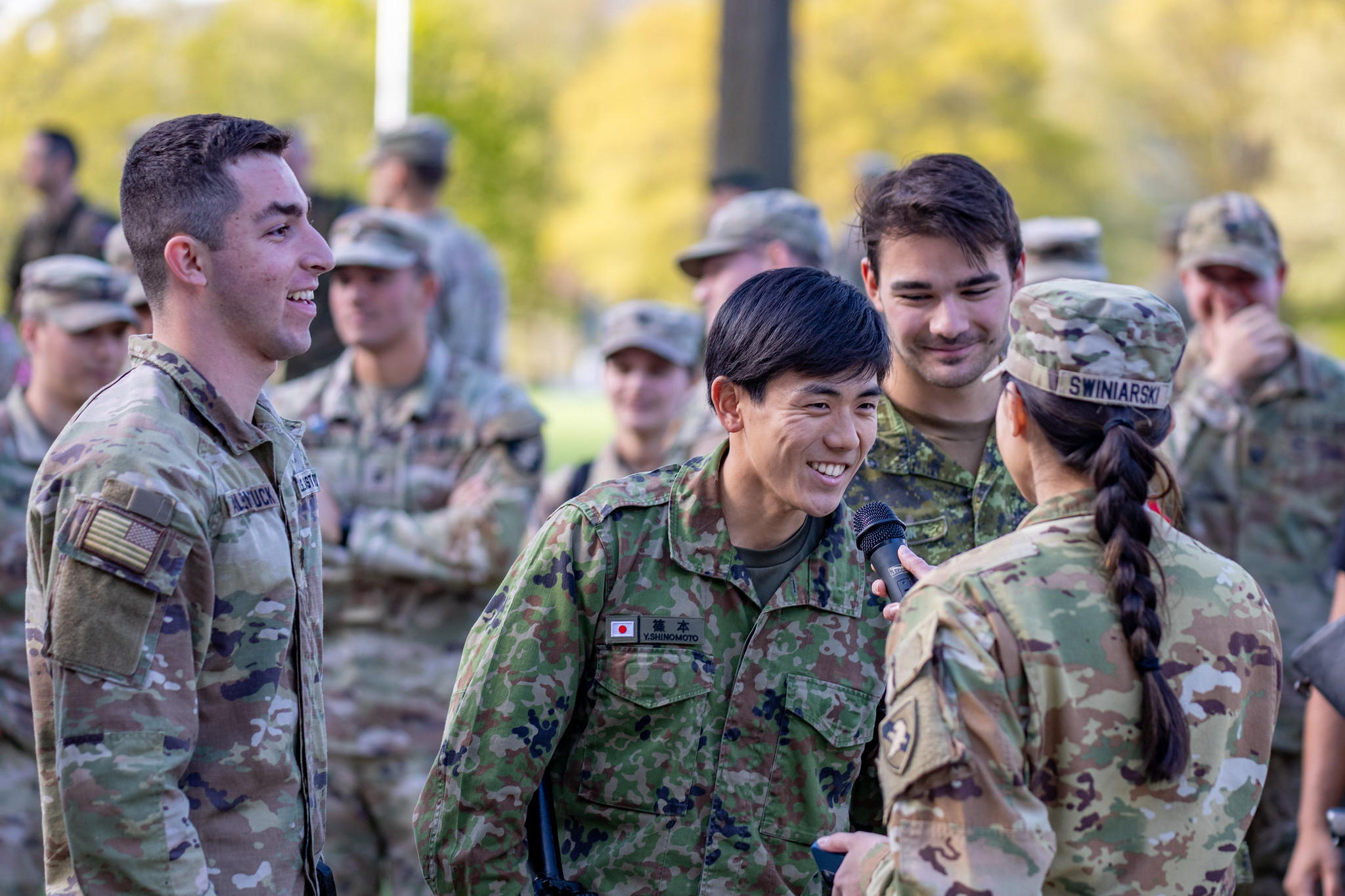 Teams conduct a relay race to determine the order of movement for the 2023 Sandhurst Military Skills Competition hosted at West Point, N.Y., Apr. 24, 2023. (U.S. Army Photo by Cadet Noah Murray)