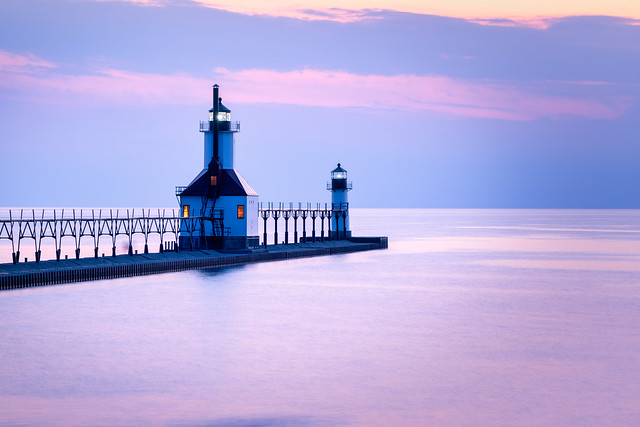 St. Joseph, MI, Lighthouse @ Sunset