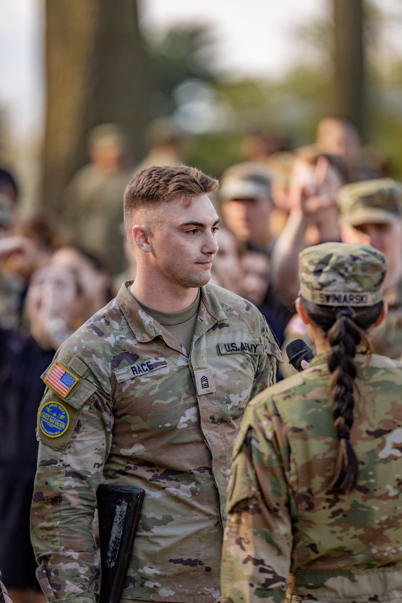 Teams conduct a relay race to determine the order of movement for the 2023 Sandhurst Military Skills Competition hosted at West Point, N.Y., Apr. 24, 2023. (U.S. Army Photo by Cadet Noah Murray)