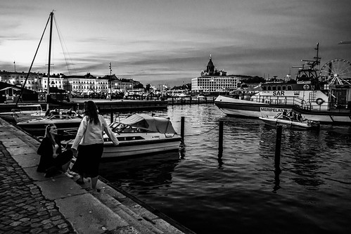 portofhelsinki helsinki finland port harbour sunset boats blackandwhite