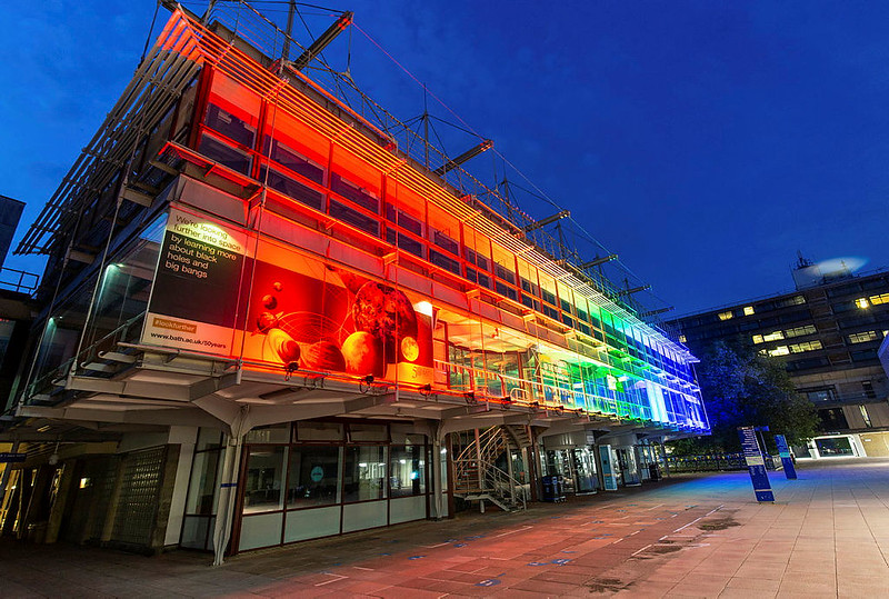 University of Bath Library during Pride 
