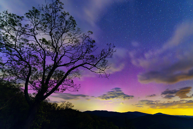Aurora Borealis at Shenandoah National Park - Virginia