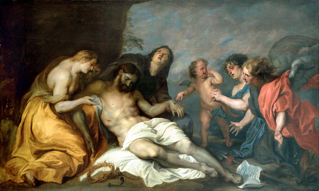 Anthony van Dyck. Lamentación sobre Cristo muerto / Lamentation over the Dead Christ (c. 1634-1640)