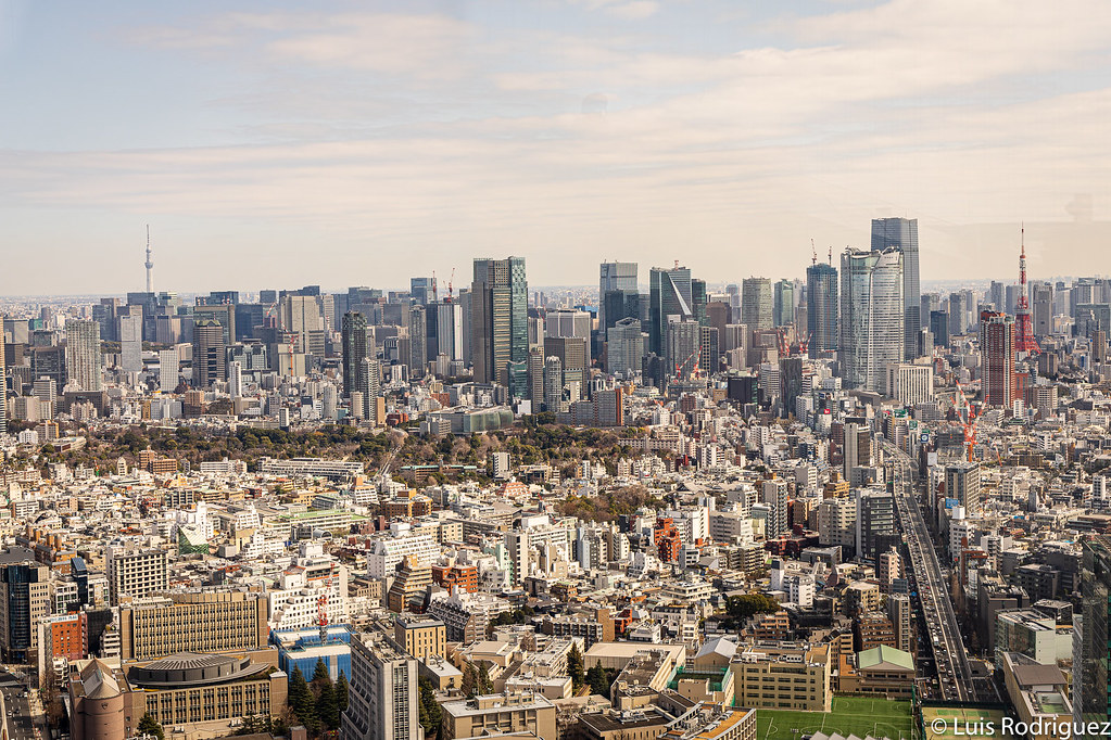 Vistas de la torre de Tokio, Roppongi y la Skytree al fondo