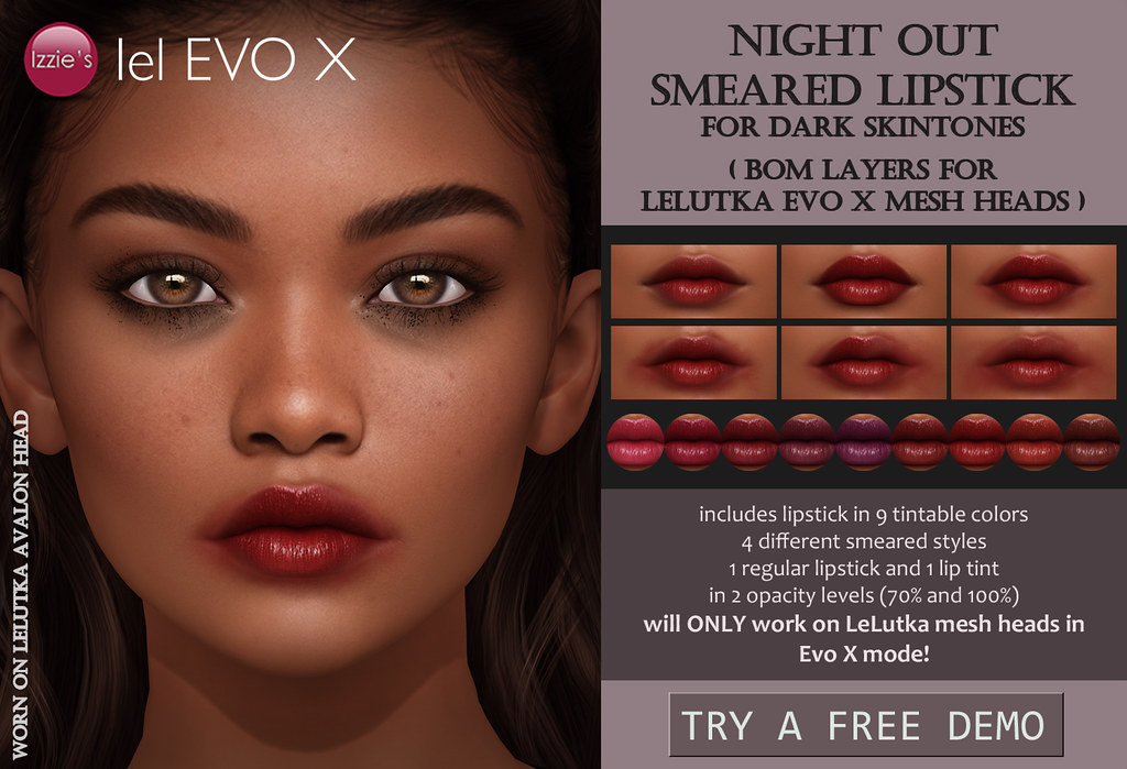 Night Out Smeared Lipstick (LeLutka Evo X) for The Fifty