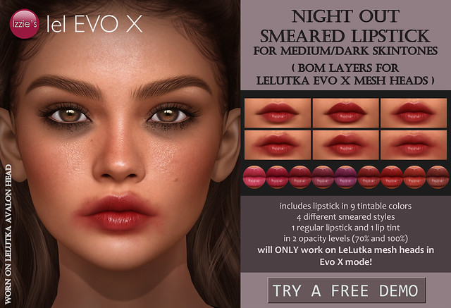 Night Out Smeared Lipstick (LeLutka Evo X) for The Fifty