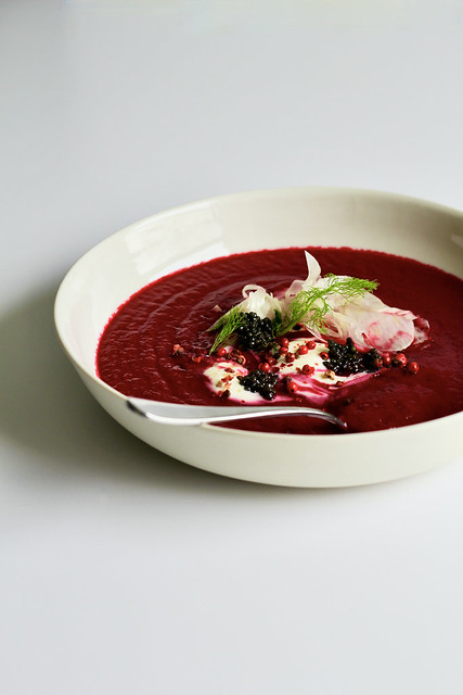 hot or cold beet-fennel soup