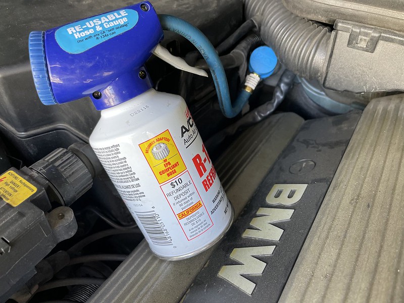 Re-filling the refrigerant for summer