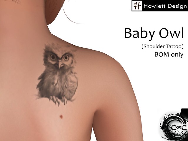 [HDesign] Baby Owl (Shoulder Tattoo)