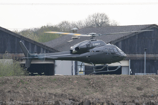 G-NMCF - 1996 build Eurocopter AS355 N Ecureuil II, inbound to the Heliport at Barton