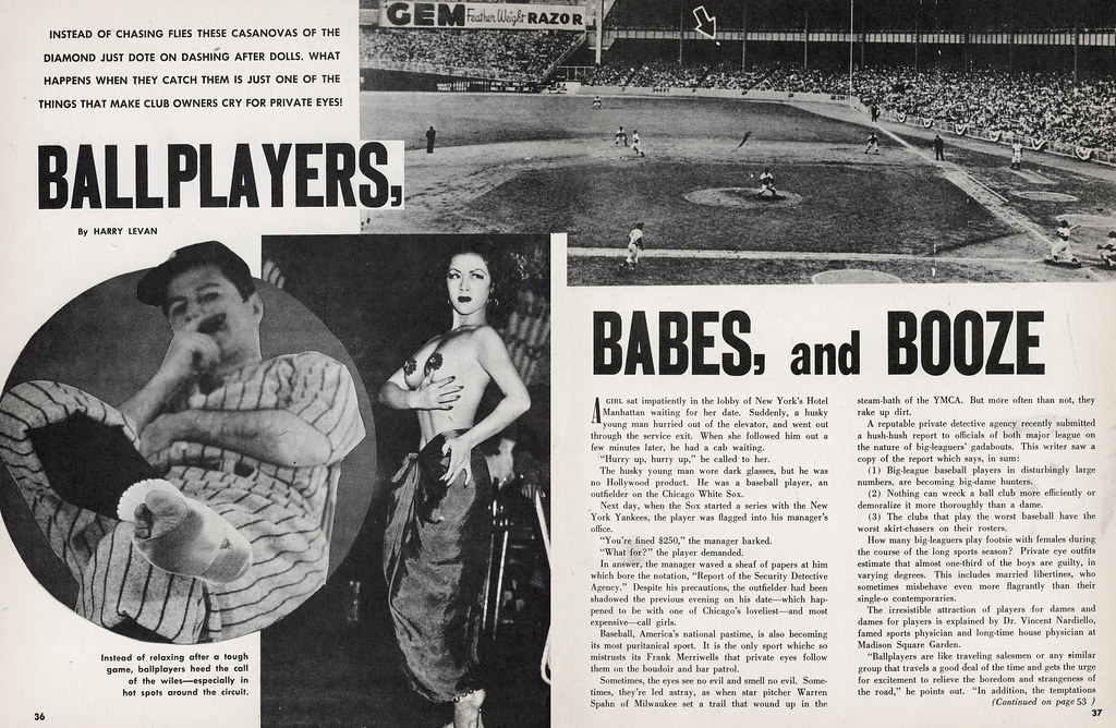 Rage 1961-12 splash Ballplayers Babes and Booze