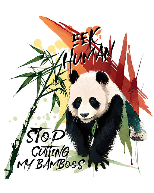 Eek human stop cutting my bamboos