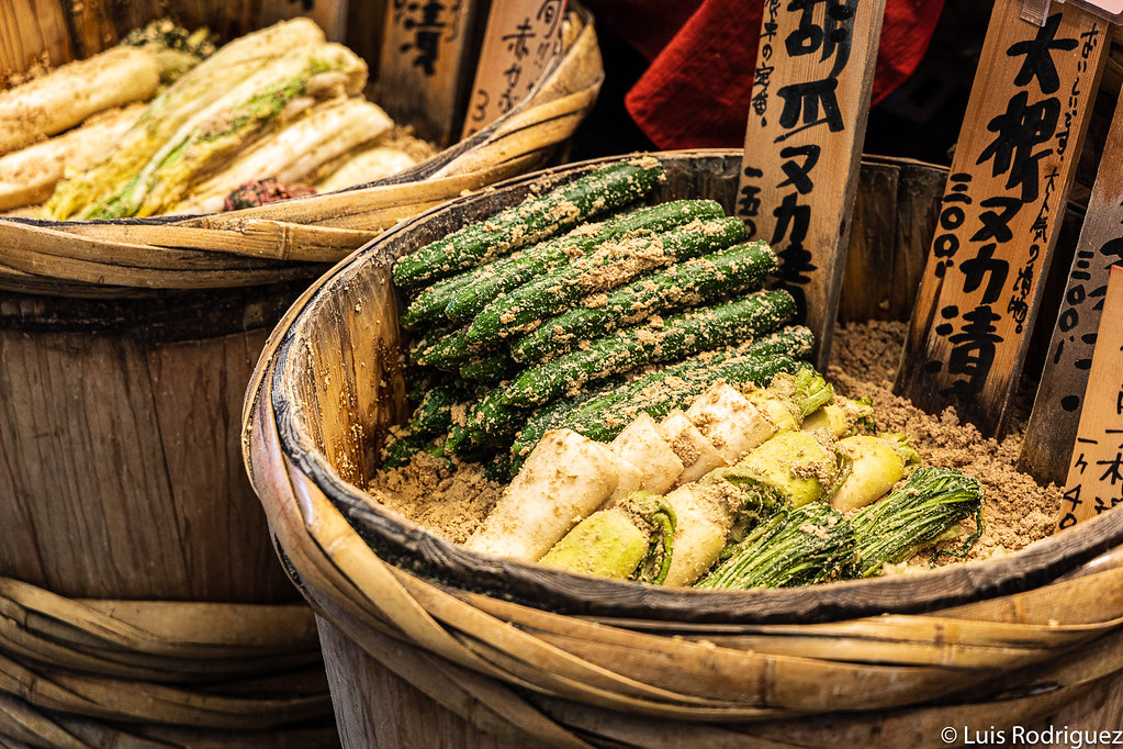 Verduras encurtidas en miso, uno de los productos más típicos de Kioto