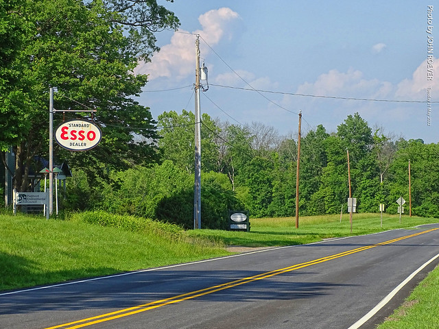 Old Esso sign along VA-20 near Montpelier, 31 May 2022