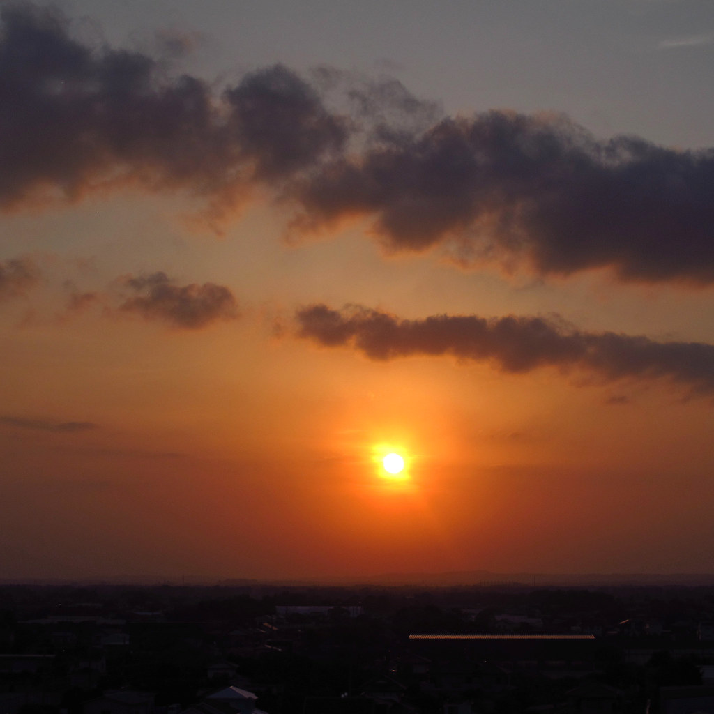 Sunset over Shirako Onsen