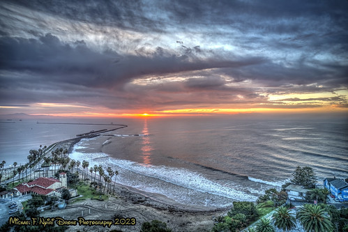 cabrillobeach sanpedro california beach pacificocean sunrise morning colors drone dronephotography