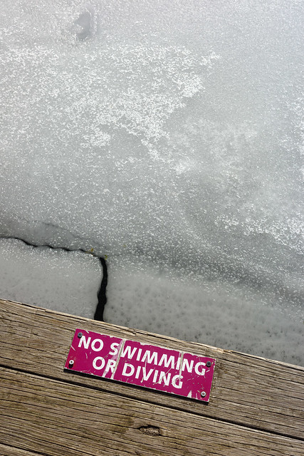 No swimming or diving... No kidding
