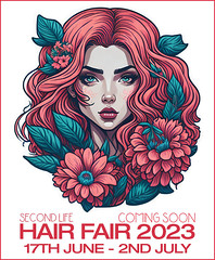 Second Life Hair Fair 2023 - Coming Soon - Poster 7